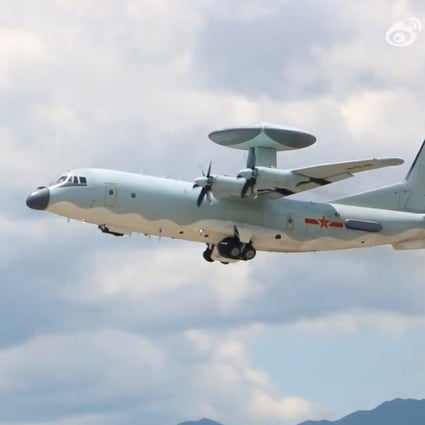 Various aircraft have been deployed in the large-scale air and naval drills encircling Taiwan. Photo: Weibo
