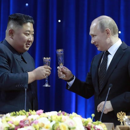 North Korean leader Kim Jong-un with Russian President Vladimir Putin in 2019. Photo: Korean Central News Agency via Reuters