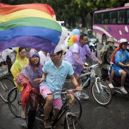 Supporters of the LGBT community take part in a pride parade in Hanoi, Vietnam. File photo: Getty Images