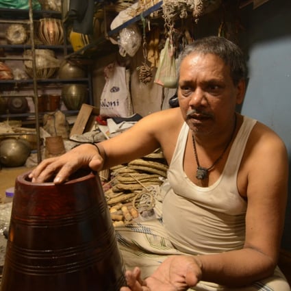 Mumtaz Bhai has been making tablas for 55 years. Photo: Irfan Nabi