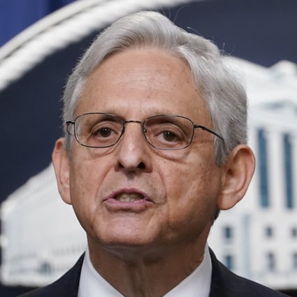 US Attorney General Merrick Garland speaks at the Justice Department on Thursday. Photo: AP