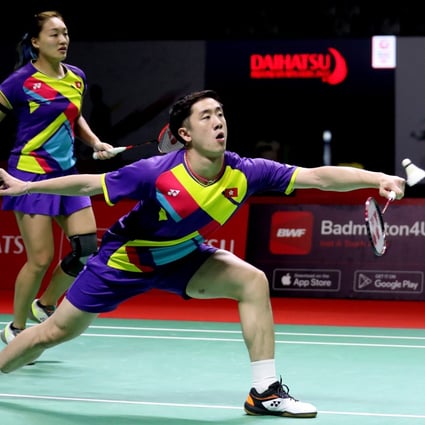 Tse Ying-suet (left) and Tang Chun-man in action at the Indonesia Masters in June. Photo: EPA-EFE