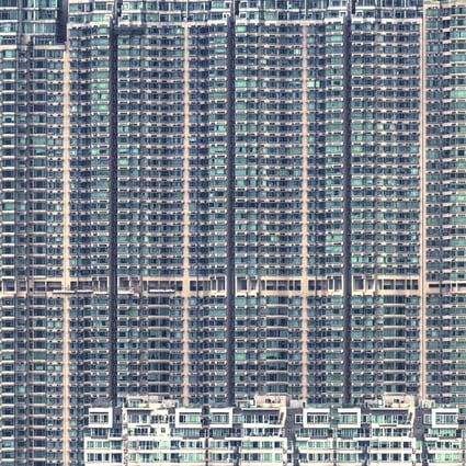 A residential building complex is seen on Hong Kong’s outlying Lantau Island. Photo: AFP
