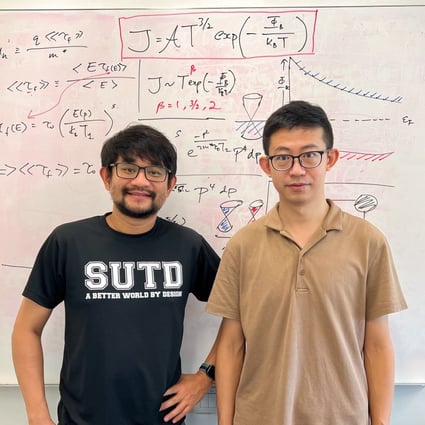 Ang Yee Sin (left), assistant professor at Singapore University of Technology and Design, poses with PhD candidate Su Tong, whose two-year visit to SUTD is funded by the China Scholarship Council. Photo: Handout