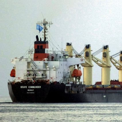 The first UN-chartered vessel MV Brave Commander loaded more than 23,000 tonnes of grain in Yuzhne, east of Odessa on the Black Sea coast. Photo: Reuters