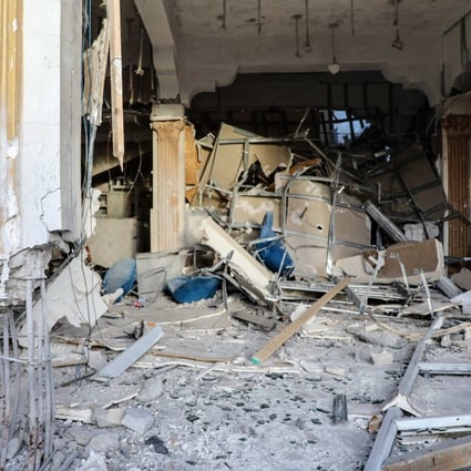 The damaged interior of the Hayat Hotel in Mogadishu, Somalia on Sunday following a deadly 30-hour siege by al-Shabab jihadists. Photo: AFP