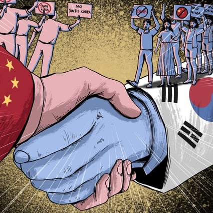 A recent study showed that 8 out of 10 South Koreans have negative feelings about China, and it’s mostly the younger adults. Illustration: Lau Ka-kuen