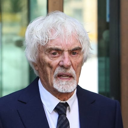 Ex-Formula One chief Bernie Ecclestone leaves the Westminster Magistrates’ Court in central London. Photo: AFP