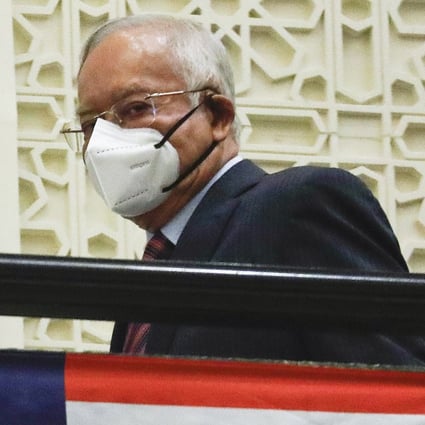 Najib Razak has become the nation’s first former leader to be jailed. Photo: EPA-EFE