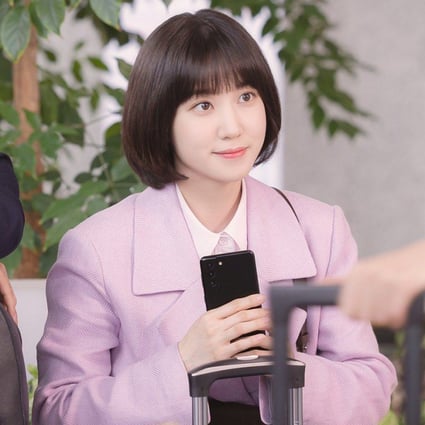 Park Eun-bin as autistic lawyer Woo Young-woo, in K-drama Extraordinary Attorney Woo. Park originally turned down the part, but then built the character by balancing her portrayal of autism with the coming-of-age narrative. Photo: ENA