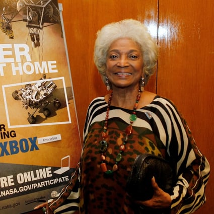 Nichelle Nichols, who played Uhura in the original Star Trek television series, poses at Nasa’s Jet Propulsion Lab in Pasadena, California in 2012. Photo: Reuters 