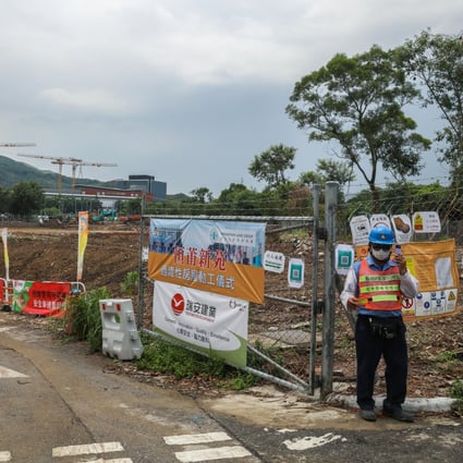 Hong Kong’s deputy housing chief officiated a commencement ceremony ahead of the construction of a new community service building in Kam Tin. Photo: Yeung-man