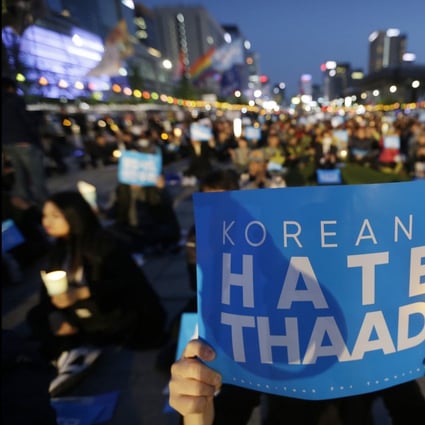Since South Korea in 2017 installed an advanced US missile defence system to counter nuclear and missile threats from North Korea, local protestors have held rallies and sit-ins against the move. Photo: AP