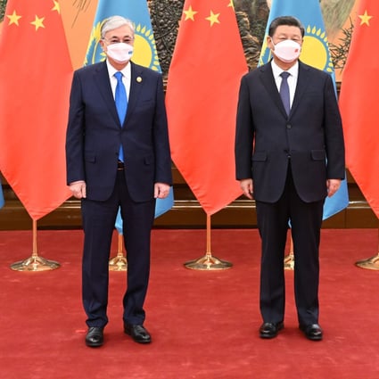 Chinese President Xi Jinping (right) meets Kazakh leader Kassym-Jomart Tokayev in Beijing on February 5. The pair will meet in Kazakhstan on September 14. Photo: Xinhua