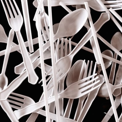 Critics say Hong Kong is not moving fast enough to phase out plastic cutlery, which has become a major environmental problem.  Photo: Shutterstock