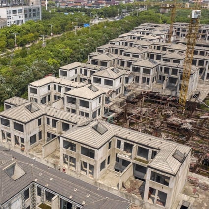 Unfinished homes in Shanghai on July 27. Photo: Bloomberg