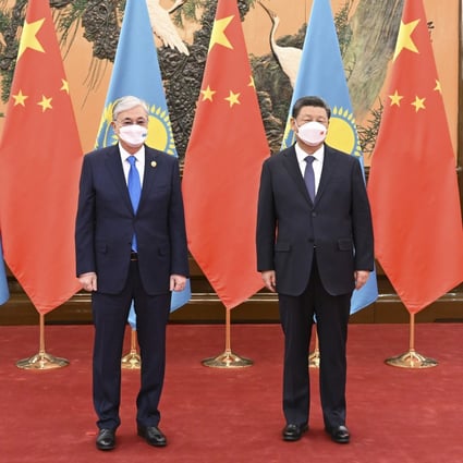 President Xi Jinping meets Kazakh President Kassym-Jomart Tokayev at the Great Hall of the People in Beijing, February 5. Experts say Xi’s trip abroad ahead of the 20th party congress shows his confidence. Photo: Xinhua