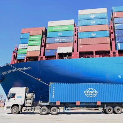 China’s exports grew by 7.1 per cent in August compared with a year earlier, while imports grew by 0.3 per cent last month, data released on Wednesday showed. Photo: AFP