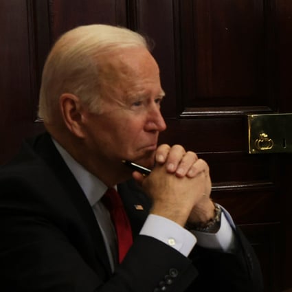 US President Joe Biden during a virtual meeting with Chinese President Xi Jinping at the White House in November 2021. Photo: TNS
