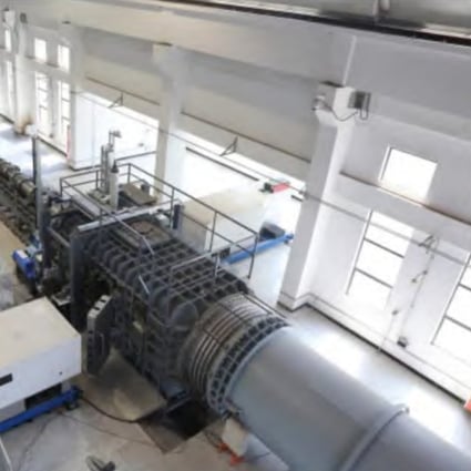 China built the world’s largest piston-driven shock wind tunnel in Mianyang, Sichuan. The facility can simulate flight conditions at 11.5km per second, or more than 33 times the speed of sound for hypersonic weapon research and space programs. Photo: Hypervelocity Aerodynamics Institute, China Aerodynamics Research and Development Centre