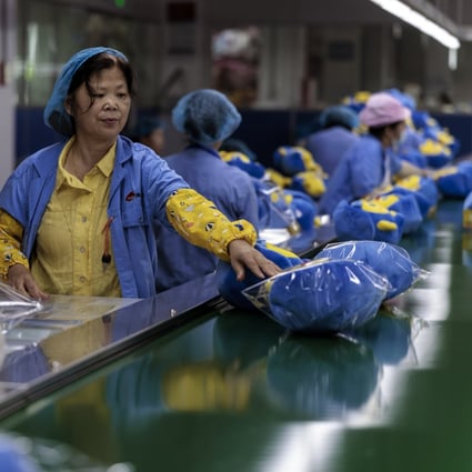 China’s producer price index (PPI), which reflects the prices that factories charge wholesalers for products, rose by 2.3 per cent in August, down from a rise of 4.2 per cent in July. Photo: EPA-EFE