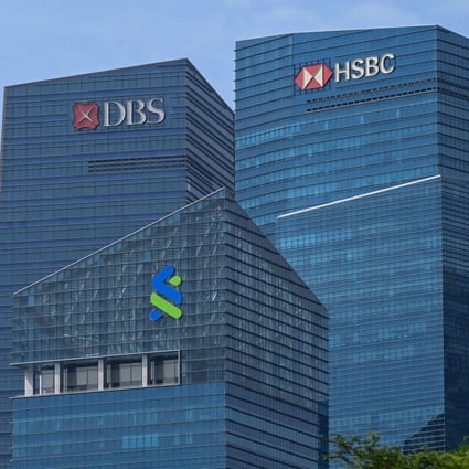 Skyscrapers with the offices of major banks are seen in Singapore’s Marina Bay Financial Centre. Many had hoped digital banks could help inject new life into an industry long dominated by big legacy players. Photo: AFP