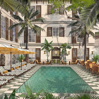 Private members club Soho House is opening its first premises in Southeast Asia in Bangkok, Thailand. Above: an artist’s impression of the pool garden at the club. Image: Soho House Bangkok