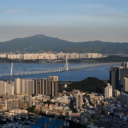 The Shenzhen Bay Bridge connecting Hong Kong and Shenzhen is seen in July this year. With its sound financial, logistical and legal infrastructure, Hong Kong is in a good position to facilitate links between the countries taking part in the Belt and Road Initiative and China. Photo: AFP