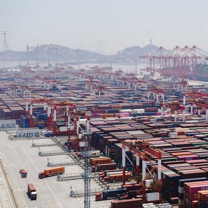 Shanghai’s Yangshan Deep-Water Port. The city’s two-month citywide lockdown has also affected supply and demand for shipping. Photo: Xinhua