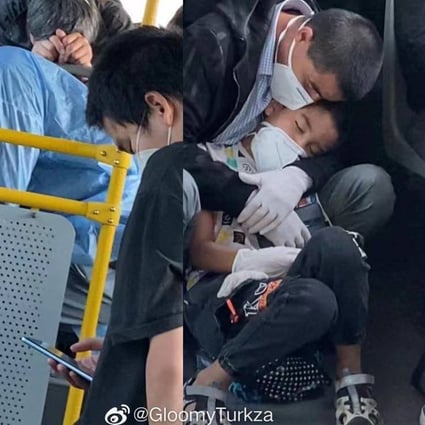 A picture circulating online allegedly showing sick children in Ili Kazakh autonomous prefecture. Photo: Twitter