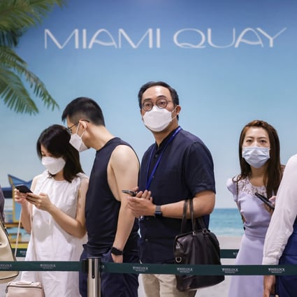 Buyers line up for sales of Wheelock Properties’ Miami Quay, at Tower 2.  Photo: SCMP / Jonathan Wong