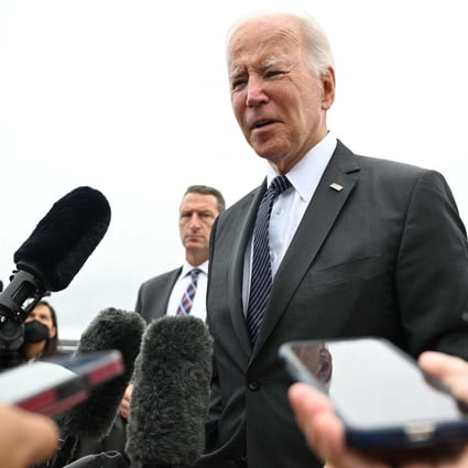 US President Joe Biden speaks to reporters at Andrews Air Force Base in Maryland on September 12. Photo: AFP