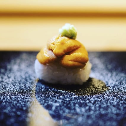 Hokkaido bafun uni at Sushi Sase. Chef Mitsuru Konishi, of Michelin-star French-Japanese restaurant Zest by Konishi, reveals his picks for the best sushi in Hong Kong and Japan. Photo: Instagram/@sushi_sase