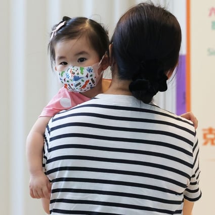 A child receives a Sinovac vaccination at the Community Vaccination Centre in Hong Kong Children’s Hospital on September 5. Photo: Jelly Tse