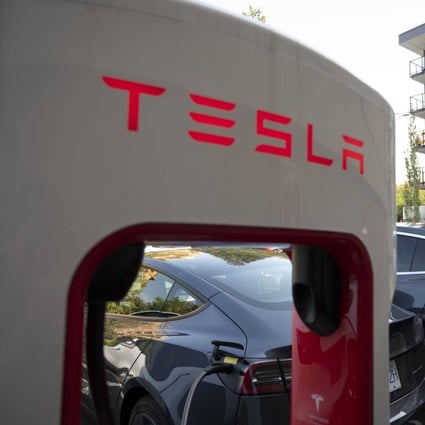A Tesla Supercharger station in North Vancouver, British Columbia, Canada, Sept. 13, 2022. Photo: Bloomberg