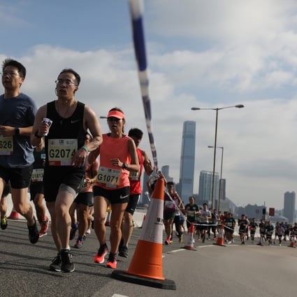 The 2021 Hong Kong Marathon went ahead with a reduced field. Photo: Xiaomei Chen