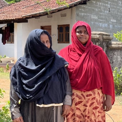 Rasika Rajabdi (right), with a neighbour in Mullaitivu, Sri Lanka. Photo: Sonia Sarkar