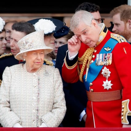 Queen Elizabeth and Prince Andrew on the balcony of Buckingham Palace in 2019. Photo: Getty Images