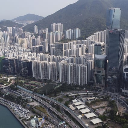 A view of the Tai Koo area in Quarry Bay in March 2021. Home prices in the mid-range area have fallen 17.3 per cent since June 2019. Photo: SCMP/Martin Chan