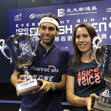 2018 Hong Kong Squash Open champions - Mohamed Elshorbagy and Joelle King. Photo: Hong Kong Squash