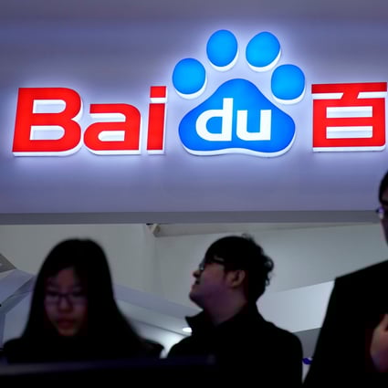 A Baidu sign is seen during the fourth World Internet Conference in Wuzhen, Zhejiang province in December 2017. Photo: Reuters