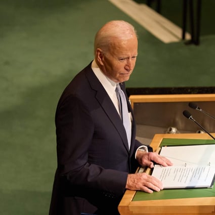 US President Joe Biden delivers an address at the United Nations in New York on Wednesday. Photo: ZUMA Press Wire/dpa