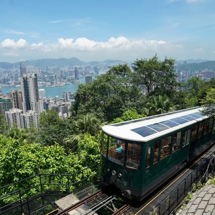 Hong Kong’s iconic Peak Tram. The city has dropped Covid-19 hotel quarantine after 2½ years. Photo: Felix Wong