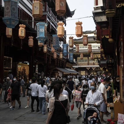 Visitors walk through the Yuyuan Garden in Shanghai on October 2. Photo: Bloomberg
