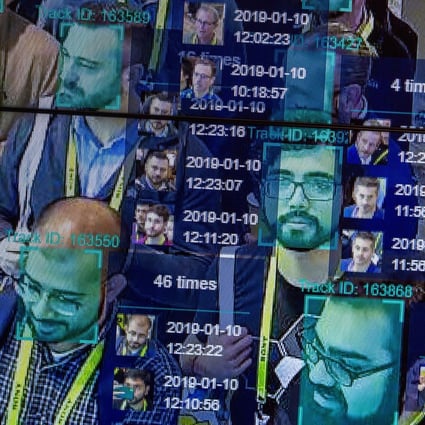 A live demonstration uses artificial intelligence and facial recognition in a dense crowd at the Horizon Robotics exhibit at the Las Vegas Convention Center during CES 2019. Photo: TNS