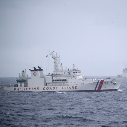 The Philippine Coast Guard during a maritime drill in the disputed South China Sea on September 3, 2022. Photo: EPA-EFE