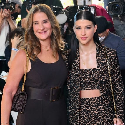 Melinda Gates and Phoebe Gates at the Michael Kors show during New York Fashion Week. Phoebe was one of five notable new faces among the celebrity children at fashion week shows, either in the front row or on the runway. Photo: AFP
