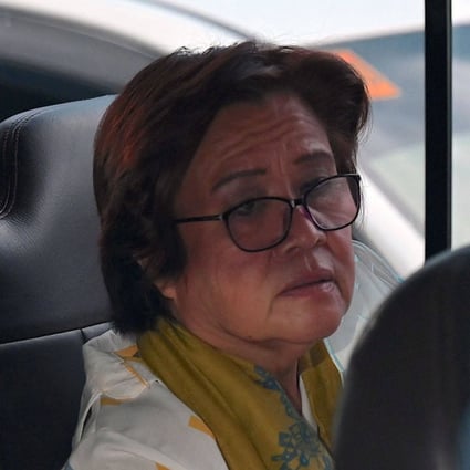 Former Philippine senator and human rights campaigner Leila de Lima leaves after attending her hearing at the Muntinlupa Trial Court in Metro Manila on September 12, 2022. Photo: AFP