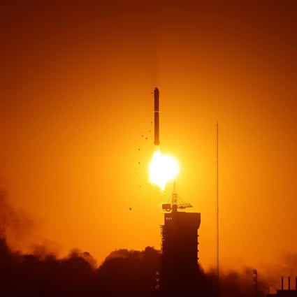 A Long March-2D rocket carrying the Advanced Space-based Solar Observatory (ASO-S) blasts off from the Jiuquan Satellite Launch Centre in Sunday. Photo: Xinhua