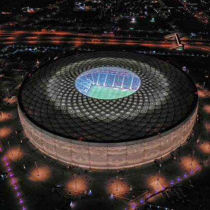 An aerial view of al-Thumama Stadium in the Qatari capital Doha. Photo: Qatar’s Supreme Committee for Delivery and Legacy / AFP